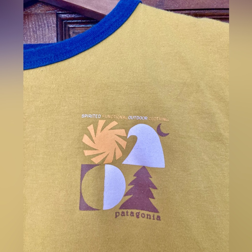 Vintage Patagonia Mustard Ringer Tee